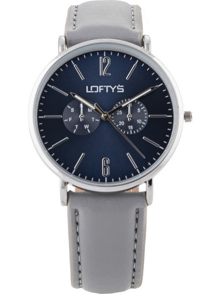 Lofty's Ανδρικό Ρολόι με Γκρι Δερμάτινο Λουράκι Y2019-2