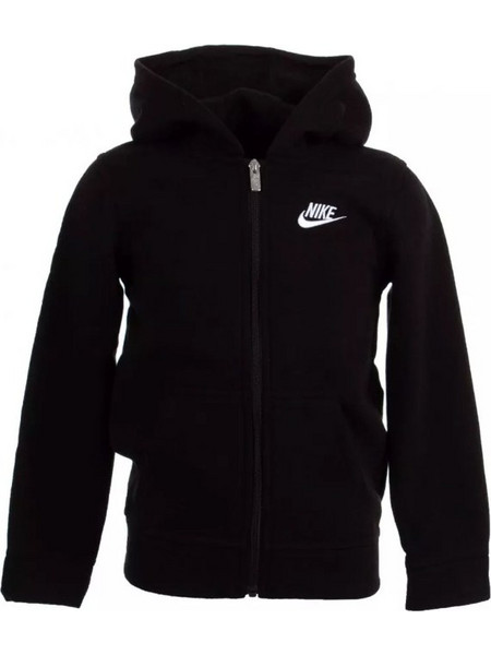 Nike Παιδική Ζακέτα Fleece με Κουκούλα και Φερμουάρ Μαύρη 86F321-023