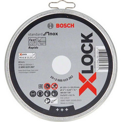 BOSCH ΔΙΣΚΟΣ ΚΟΠΗΣ INOX X-LOCK STANDARD 25mm 10TMX (2608619267)