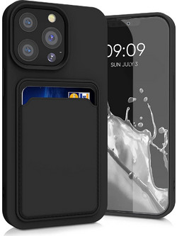 KWmobile Θήκη Σιλικόνης με Υποδοχή για Κάρτα - Apple iPhone 13 Pro - Black (55969.01)