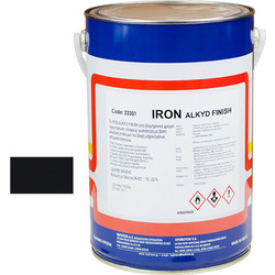 Hydroton Iron Alkyd Finish Βερνικόχρωμα Μετάλλου Μαύρο Ral-9005 Ματ 4lt