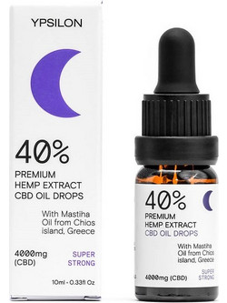 Ypsilon 40% Premium Hemp Extract CBD Oil Drops Super Strong 4000mg 10ml