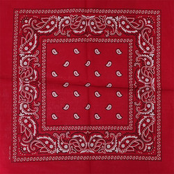 Unisex Μαντήλι Μπαντάνα - Cotton - Bandana - Vintage Σχέδιο - Κόκκινη