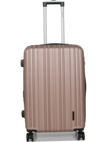 Worldline 27521-18 Βαλίτσα Μεσαία 65x43x27cm με 4 Ρόδες Ροζ Χρυσό