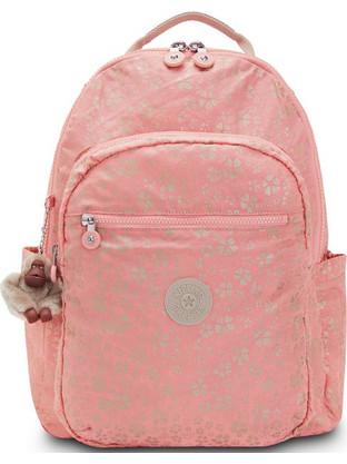 Kipling Seoul Sweet Met Floral Σχολική Τσάντα Πλάτης Δημοτικού Ροζ 196013325350
