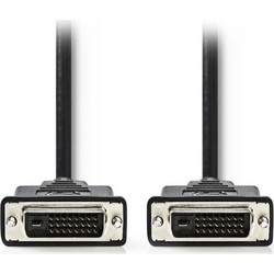 NEDIS CCGP32000BK30 DVI Cable, DVI-D 24+1-Pin Male - DVI-D 24+1-Pin Male, 3.0 m, NEDIS