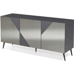 Μπουφές Arte 180x50x80cm Anthracite-Smoke Capodarte