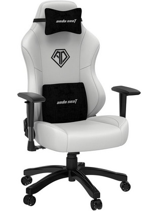 Anda Seat Phantom 3 Large Καρέκλα Gaming Δερματίνης με Ρυθμιζόμενα Μπράτσα Λευκή