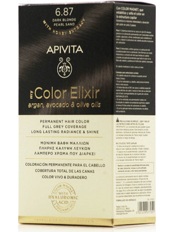 Apivita My Color Elixir 6.87 Ξανθό Σκούρο Περλέ Μπεζ Μόνιμη Βαφή Μαλλιών Χωρίς Αμμωνία 50ml