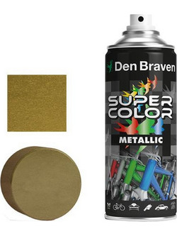 Den Braven Super Color Metallic Σπρέι Βαφής Χρυσό Metallize 400ml