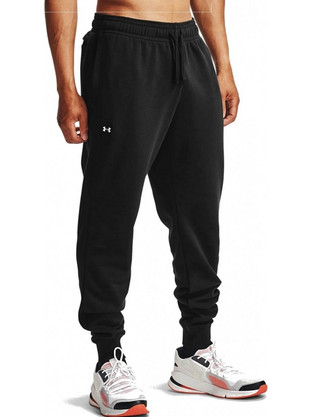 Under Armour Rival Ανδρικό Παντελόνι Φόρμας Fleece με Λάστιχο Μαύρο 1357128-001