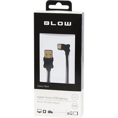 DM-090 . Καλώδιο USB A σε microUSB Γωνία 1m Μαύρο