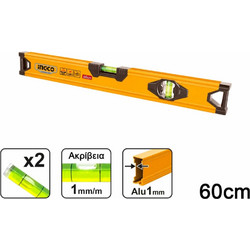 Αλφάδι Ingco (HSL58060) - οριζόντια και κάθετη μέτρηση - 60cm HSL58060
