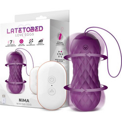 LateToBed Nima Vibrating & Waving Egg Δονητής Egg για Ζευγάρια με Τηλεχειριστήριο Μωβ