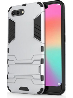 Θήκη Κινητού BBR Iron Αντικραδασμική (Armor - Shockproof ) με ενσωματωμένη βάση στήριξης (Kickstand ) για HONOR 10 SILVER