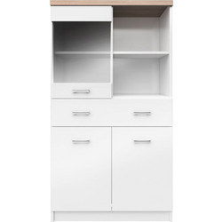 Βιτρίνα Δίφυλλη Top Mix 80x33x145cm Λευκή-Σονόμα