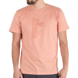 Embossed Graphic T-Shirt DOUBLE TS-202 Peach