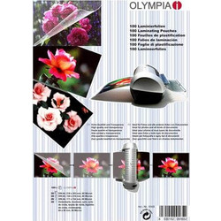Φύλλα πλαστικοποίησης Olympia 9165 για Α4,Α5,Α6 & επαγγελματικές κάρτες - 100 τμχ 9165
