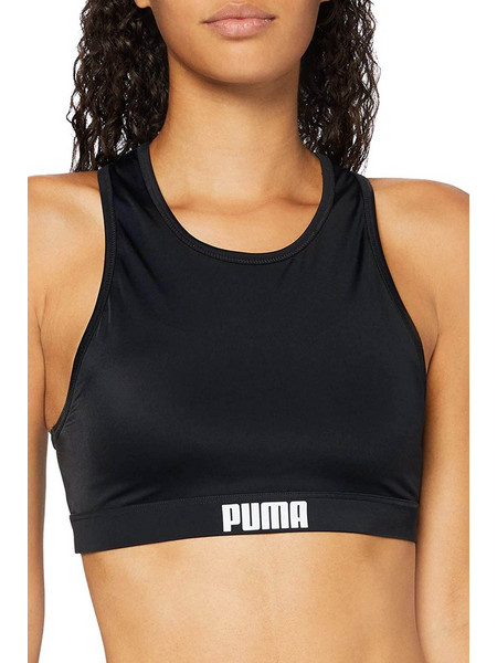 Puma Racerback Αθλητικό Γυναικείο Μαγιό Bikini Top Μαύρο 100000088-200
