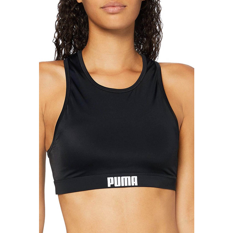 Puma Racerback Αθλητικό Γυναικείο Μαγιό Bikini Top Μαύρο 100000088-200 ...