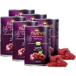 Nuevo Super Premium Senior with Lamb & Cranberries 6x400gr