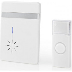 NEDIS DOORB212WT Wireless Doorbell Set Battery Powered 36 Melodies