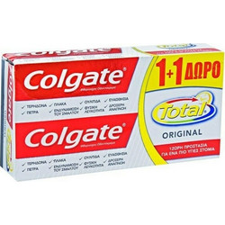 Colgate Total Original Οδοντόκρεμες για Ευαίσθητα Δόντια κατά της Πλάκας & της Ουλίτιδας 2x75ml