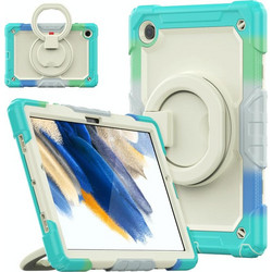 For Samsung Galaxy Galaxy Tab A8 Bracelet Holder Silicone + PC Tablet Case(Colorful Blue) (OEM)