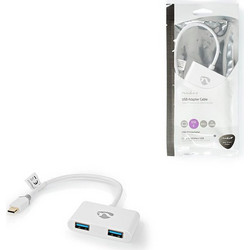 Nedis CCBP65960WT02 USB Hub 3.0 USB-C με 2 Θύρες USB-A