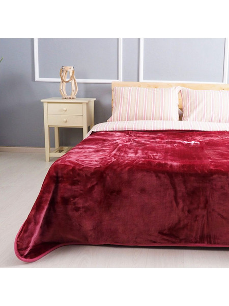 Κουβέρτα βελούδινη μονή 160x220cm deluxe Joli 1800gr Κόκκινο