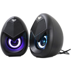 Aula N-69 Ηχεία Υπολογιστή 2.0 6W με RGB Φωτισμό Black