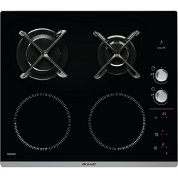 Brandt BPI6414BM Εστία Αερίου & Ρεύματος Αυτόνομη με Λειτουργία Κλειδώματος 56x49cm