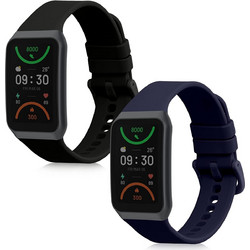 KWmobile Λουράκι Σιλικόνης Black / Dark Blue (Oppo Band 2)