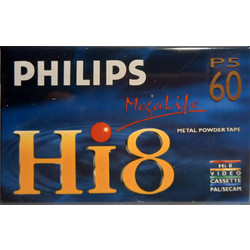 ΚΑΣΕΤΑ ΒΙΝΤΕΟΚΑΜΕΡΑΣ Hi8 PHILIPS ΜΕΤΑΛΛΟΥ ΔΙΑΡΚΕΙΑΣ 60SP Η 120LP ΛΕΠΤΩΝ