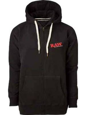 RAWthentic Φούτερ Original Zipper Black Raw Edition με Φερμουάρ - Μαύρο