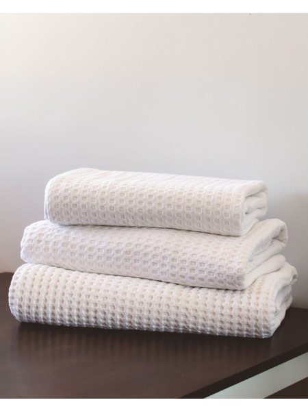 Λευκή Κουβέρτα Πικέ 100% cotton 160x240εκ