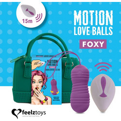 Feelztoys Motion Love Balls Foxy Δονητής Egg για Ζευγάρια με Τηλεχειριστήριο Μωβ