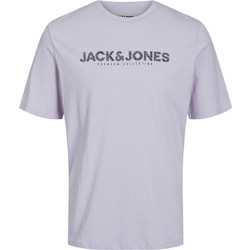 Ανδρικό T-Shirt Με Λογότυπο Λιλά Jack & Jones 12234759