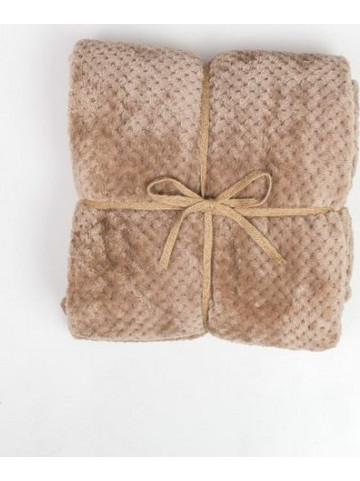 Κουβέρτα Fleece Μονή Prisma Beige 160x220 Borea - Borea
