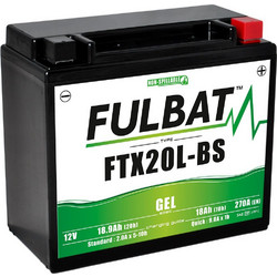 Fulbat Μπαταρία Μοτοσυκλέτας FTX20L-BS 270A 18.9Ah
