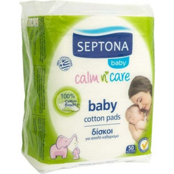 Septona Calm N' Care Baby Δίσκοι Καθαρισμού 50 τεμ