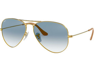 Ray-Ban RB3025 001/3F Γυαλιά Ηλίου Aviator Μεταλλικά Χρυσά με Μπλε Degradee Φακό