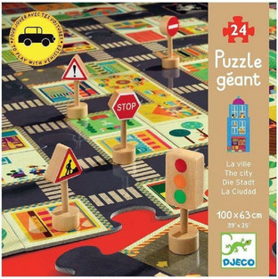 Παιδικό Puzzle Djeco H πόλη & Η οδική Συμπεριφορά Στους Δρόμους 24 Κομμάτια