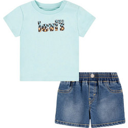 Levis Σετ με Βερμούδα 2Pc Core Seasonal Logo Denim Set 6EH344-E2D Τυρκουάζ Αγόρι