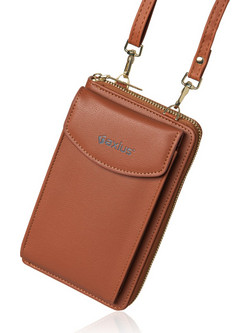 Naxius Crossbody Phone Bag NXPBLR-006 Brown Naxius