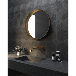 Project Mirrors Iron Circle 60 Στρογγυλός Καθρέπτης Μπάνιου Μεταλλικός Χρυσός