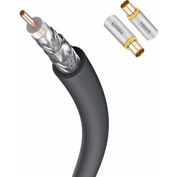 Inakustik Exzellenz HDTV antenna cable (00626000) + Exzellenz coax plugs (006990071) 15m