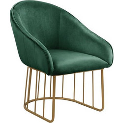 HomeMarkt Πολυθρόνα Βελούδινη Πράσινη Cody HM8470.03
