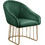 HomeMarkt Πολυθρόνα Βελούδινη Πράσινη Cody HM8470.03