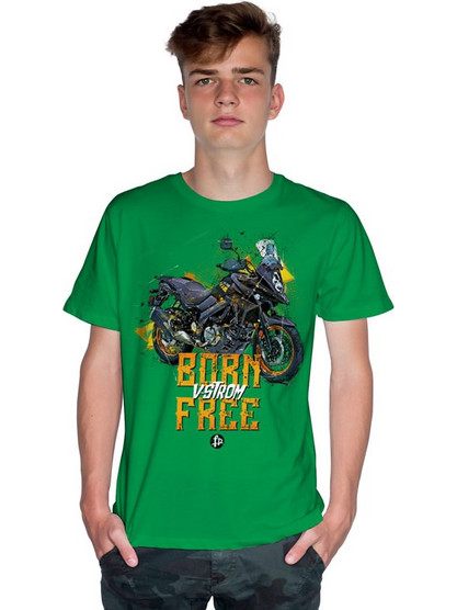 BORN FREE - V-STROM - DC (Κοντομάνικο Ανδρικό / Unisex) - Kelly green